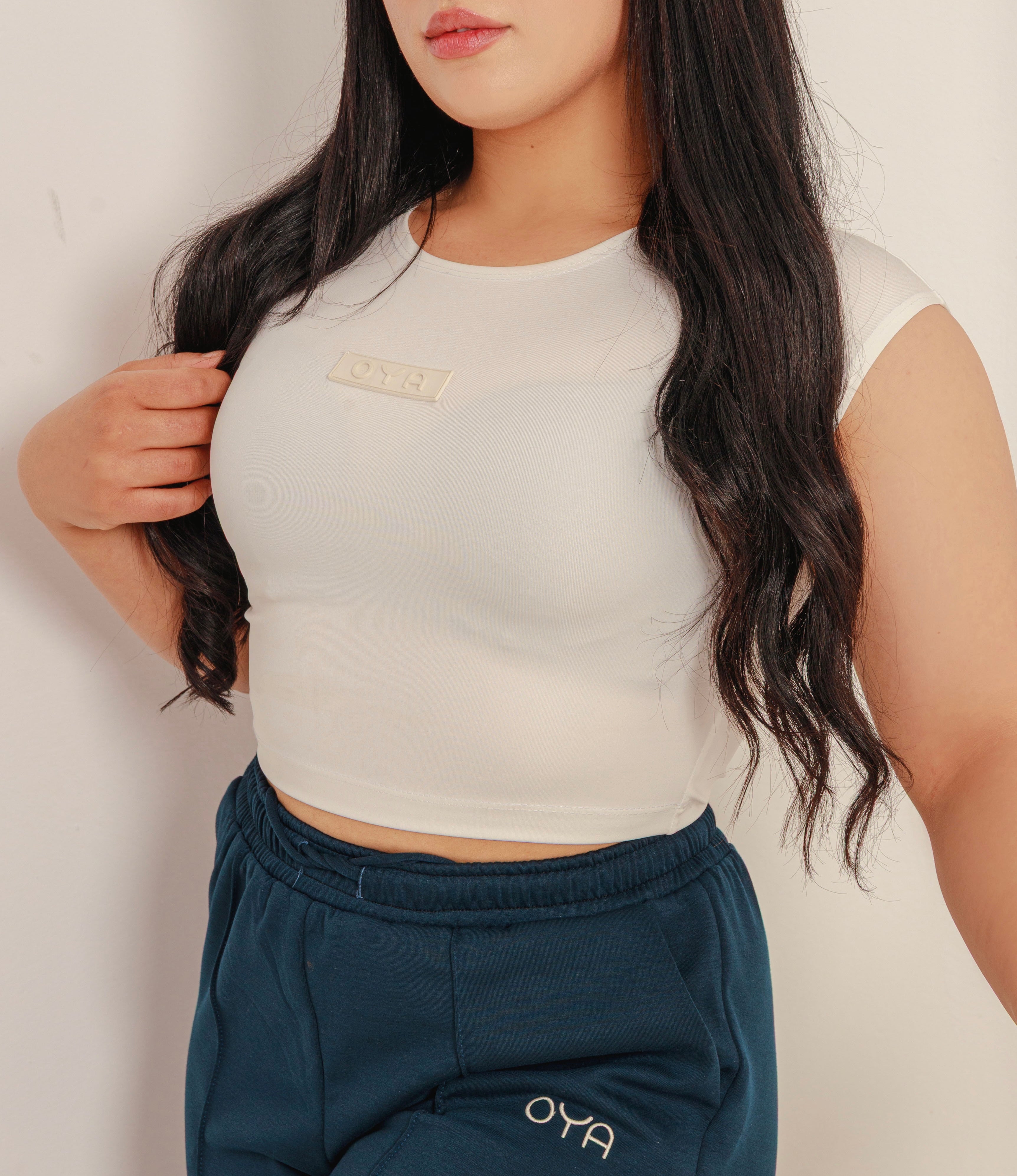 Aura White Crop Top